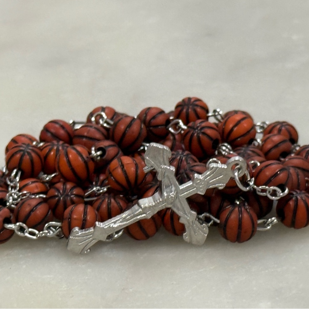 Rosary with Basketball Beads